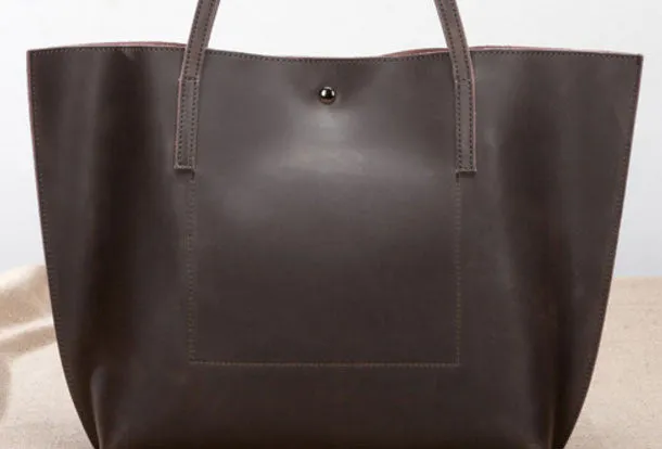 Handmade Leather handbag shoulder bag large tote for women leather shopper bag