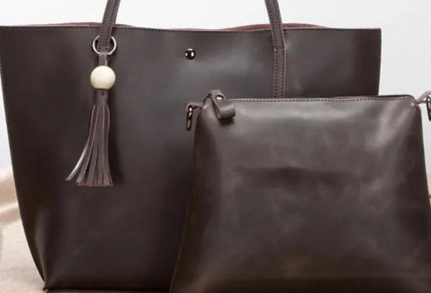 Handmade Leather handbag shoulder bag large tote for women leather shopper bag