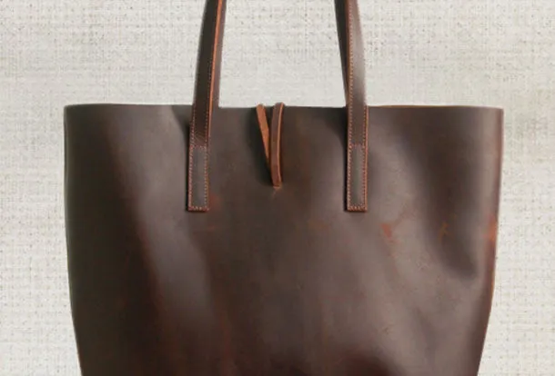 Handmade Leather handbag shoulder bag tote for women leather shopper bag