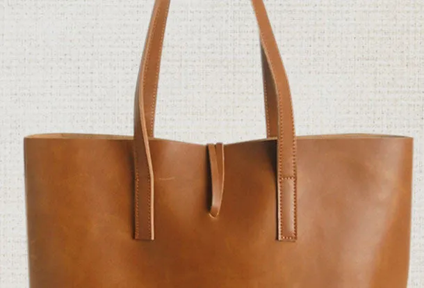 Handmade Leather handbag shoulder bag tote for women leather shopper bag