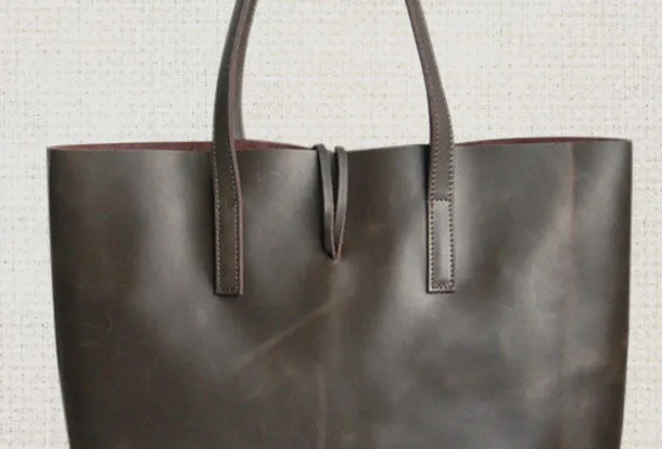 Handmade Leather handbag shoulder bag tote for women leather shopper bag