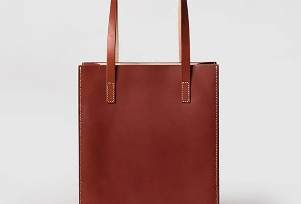 Handmade Leather handbag shoulder tote bag red for women leather shopper bag