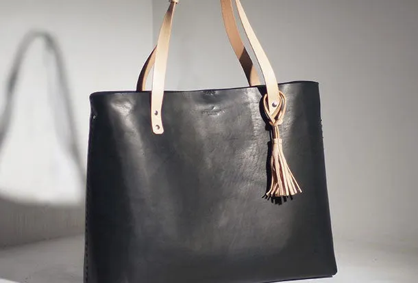 Handmade Leather handbag tote purse shoulder bag for shopper bag
