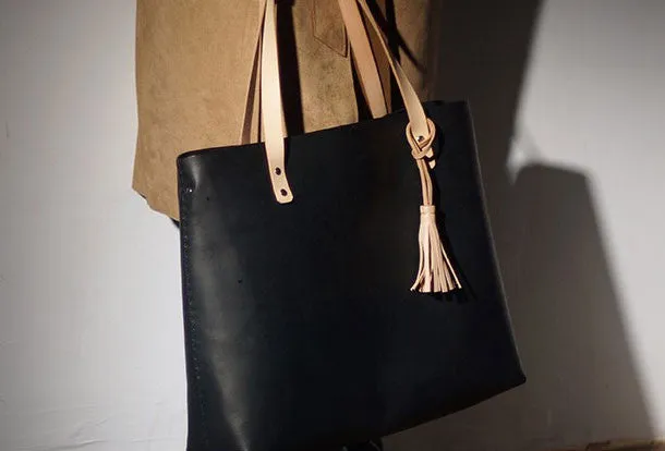 Handmade Leather handbag tote purse shoulder bag for shopper bag