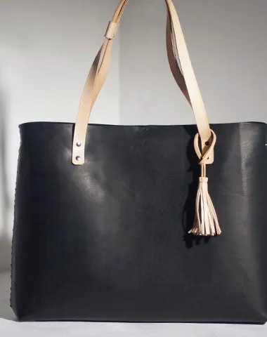 Handmade Leather handbag tote purse shoulder bag for shopper bag