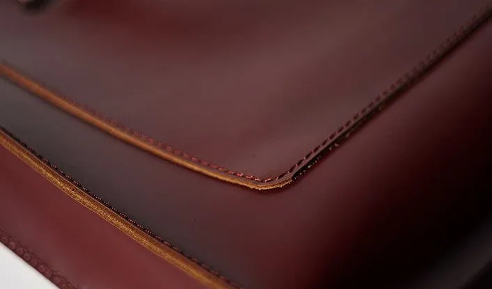 Handmade Leather Red Womens Tote Purse Handbag Tote Shopper Bag for Women