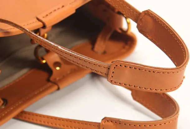 Handmade Leather Tote Purse Bucket Bag Handbag Shoulder Bag Large for Women Leather Shopper Bag