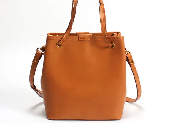 Handmade Leather Tote Purse Bucket Bag Handbag Shoulder Bag Large for Women Leather Shopper Bag