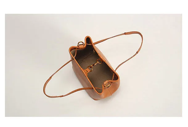 Handmade Leather Tote Purse Bucket Bag Handbag Shoulder Bag Large for Women Leather Shopper Bag