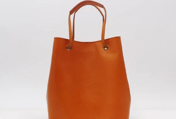 Handmade Leather Tote Purse Bucket Bag Handbag Shoulder Bag Large for Women Leather Shopper Bag