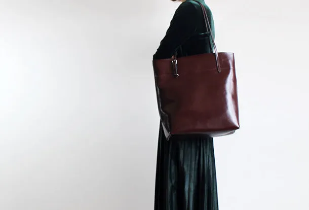 Handmade Leather Tote Purse Handbag Shoulder Bag Large for Women Leather Shopper Bag