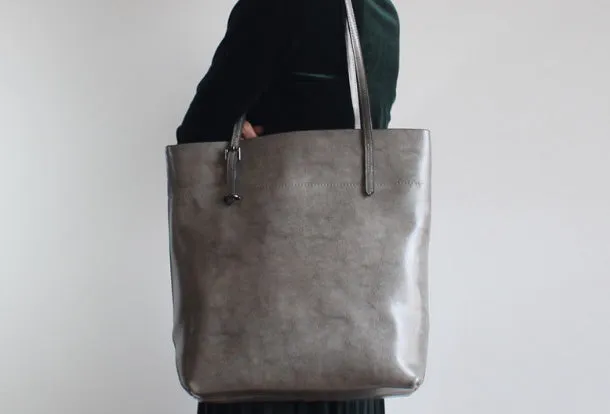 Handmade Leather Tote Purse Handbag Shoulder Bag Large for Women Leather Shopper Bag