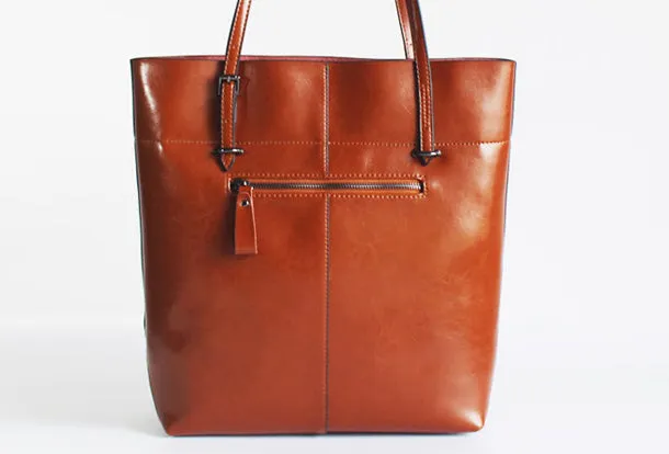 Handmade Leather Tote Purse Handbag Shoulder Bag Large for Women Leather Shopper Bag