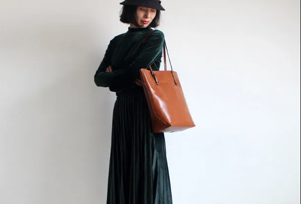 Handmade Leather Tote Purse Handbag Shoulder Bag Large for Women Leather Shopper Bag