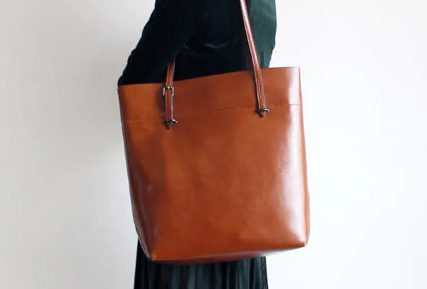 Handmade Leather Tote Purse Handbag Shoulder Bag Large for Women Leather Shopper Bag