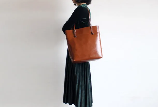 Handmade Leather Tote Purse Handbag Shoulder Bag Large for Women Leather Shopper Bag