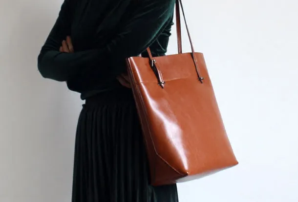 Handmade Leather Tote Purse Handbag Shoulder Bag Large for Women Leather Shopper Bag