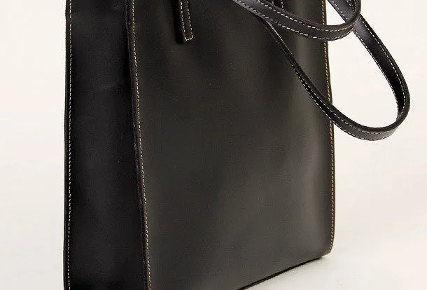 Handmade vintage womens leather tote bag shoulder bag for women