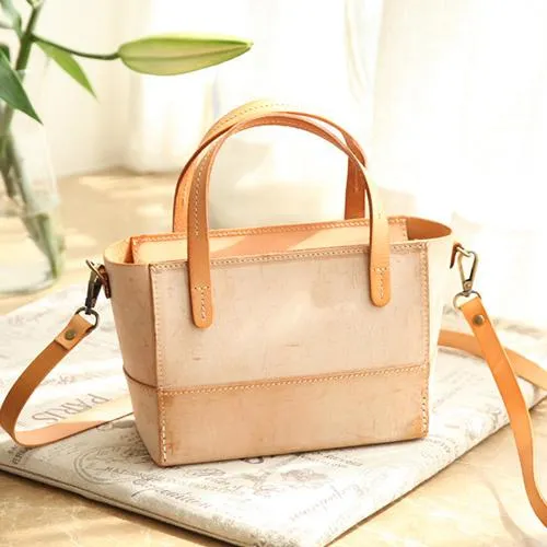 Handmade Womens Leather Handbag Tote Purse Tote Cute Shopper Side Tote Bag for Men