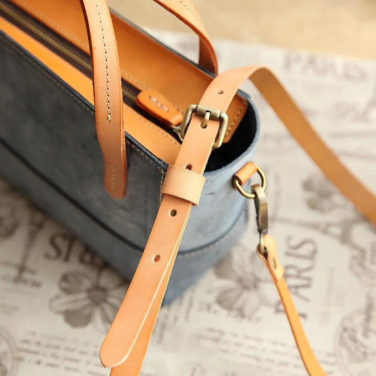 Handmade Womens Leather Handbag Tote Purse Tote Cute Shopper Side Tote Bag for Men