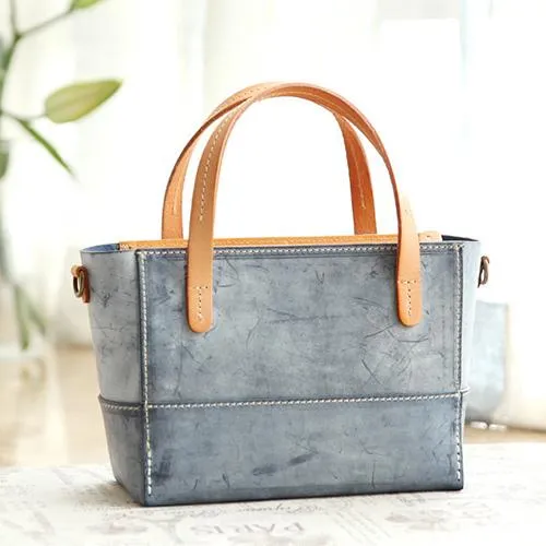 Handmade Womens Leather Handbag Tote Purse Tote Cute Shopper Side Tote Bag for Men