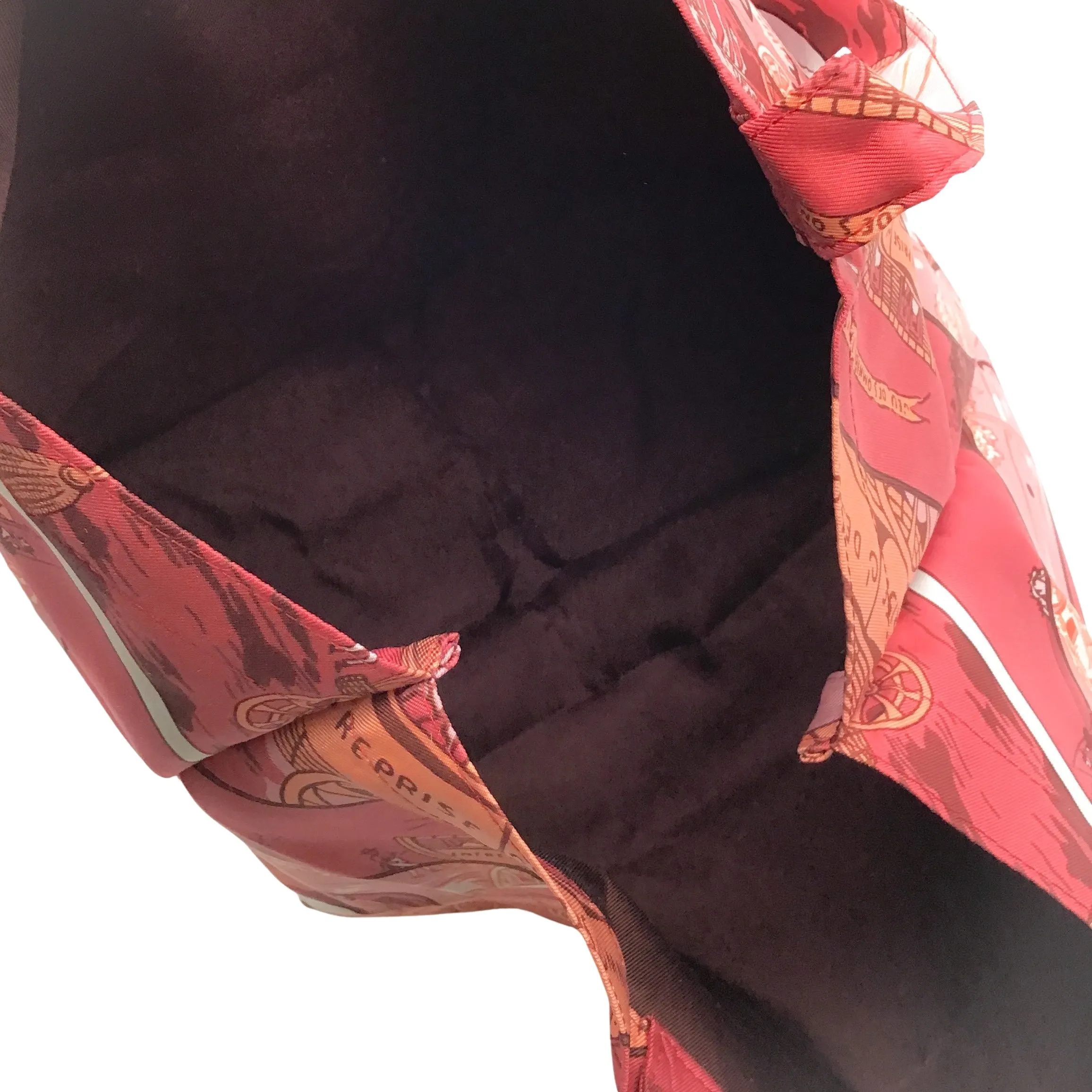 Hermes Pink / Red Silky Pop Folding Tote