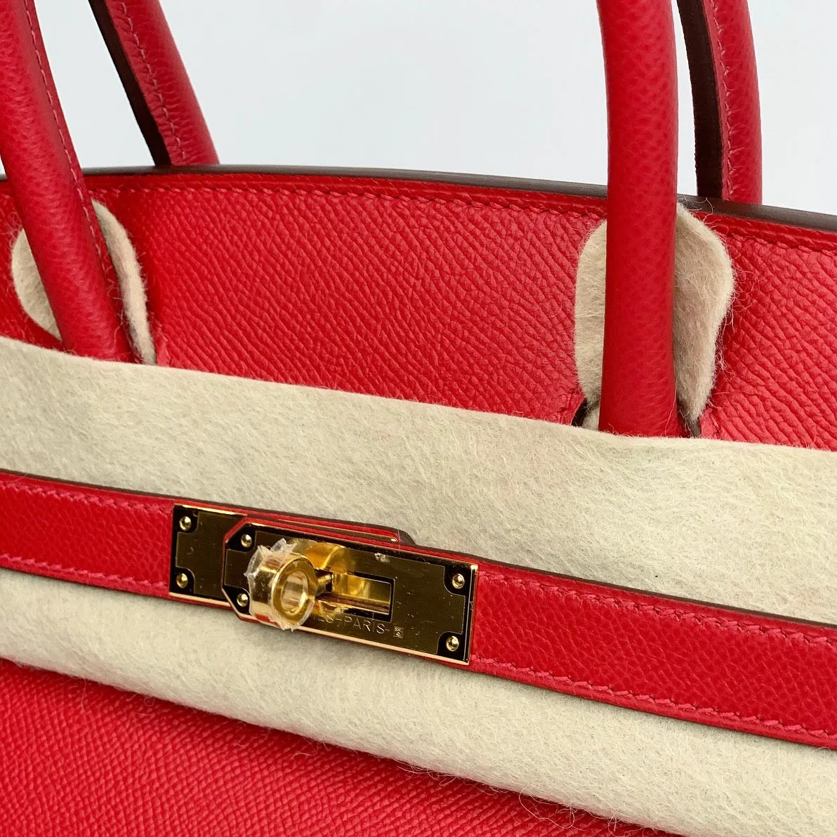 Herm??s Birkin 30 Rouge Casaque Epsom Gold Hardware