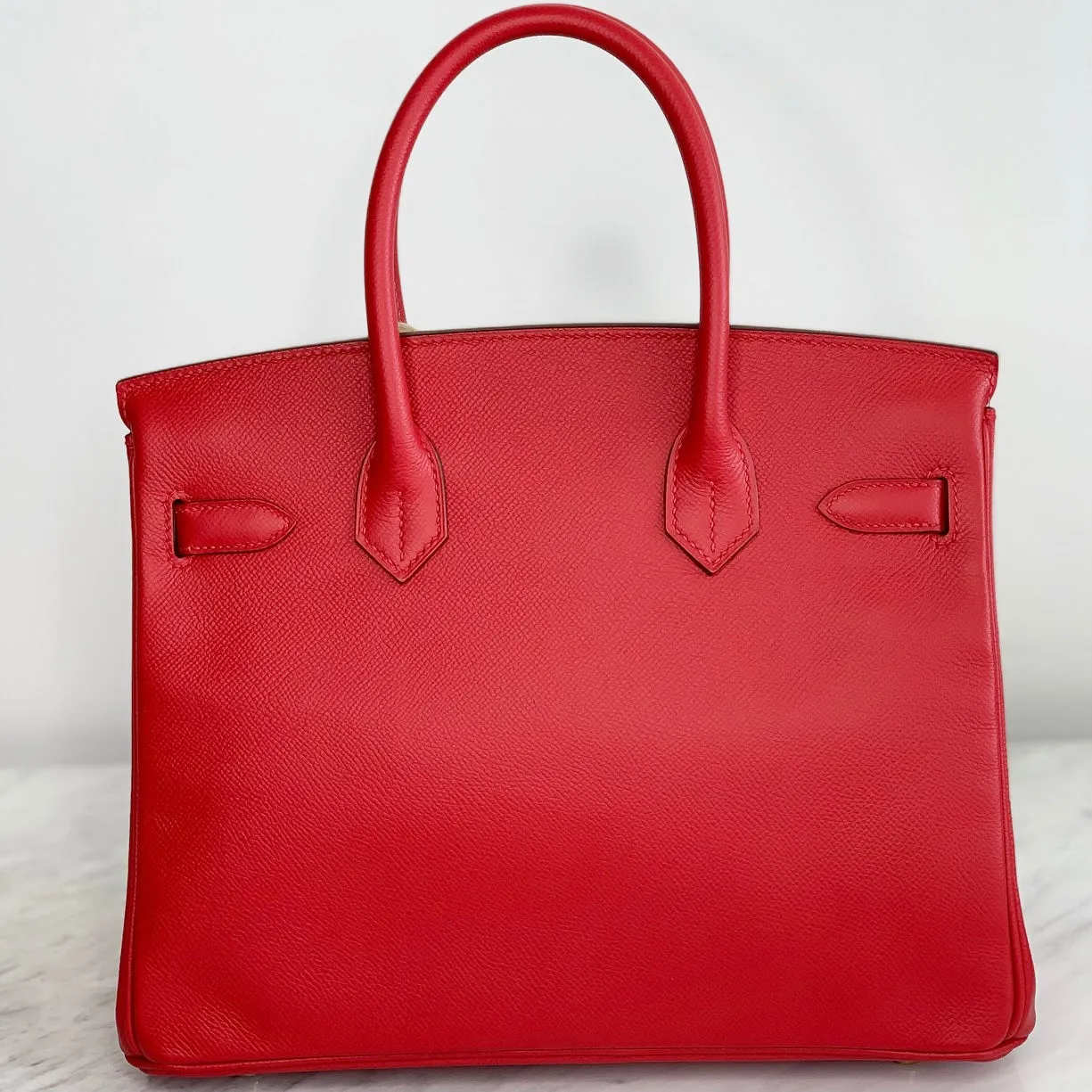 Herm??s Birkin 30 Rouge Casaque Epsom Gold Hardware