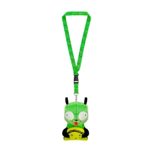 Invader Zim Plush Lanyard with GIR Taco ID Card Holder