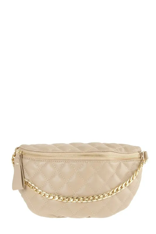 Jenny Faux Leather Quilted Belt Bag