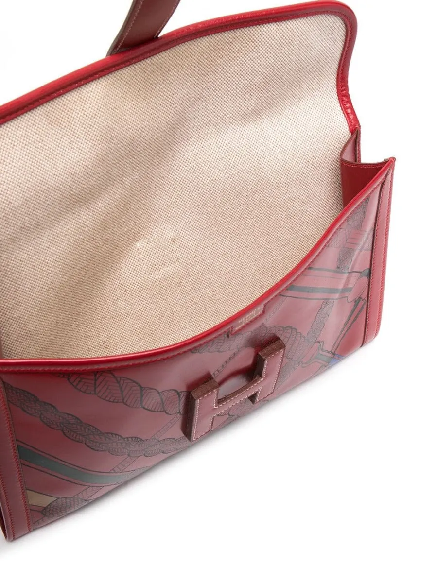 Jige Red Leather Clutch
