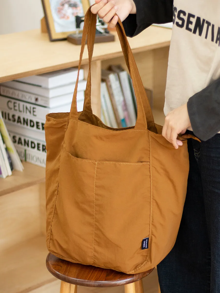 Large Nylon Tote Bag Womens Black Nylon Huge Tote Bag Minimalist Nylon Tote Bag With Zipper