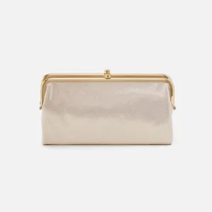 Lauren Clutch-Wallet In Metallic Leather - Sand Shimmer