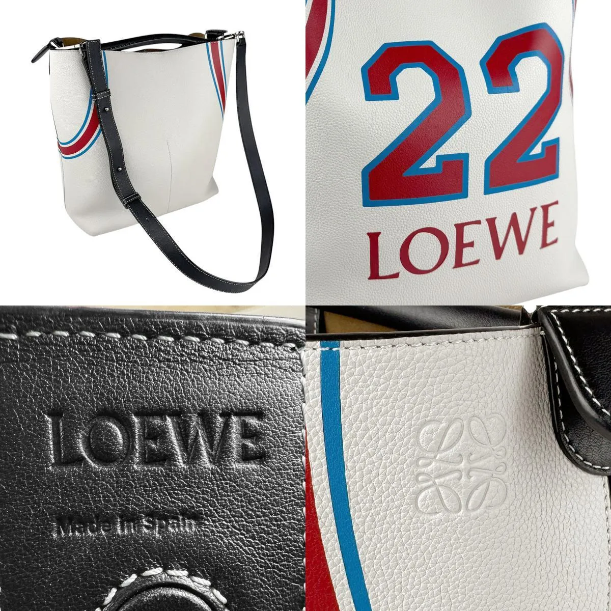 Loewe blue Off- Color Leather Handbag Shoulder Bag (Pre-Owned)