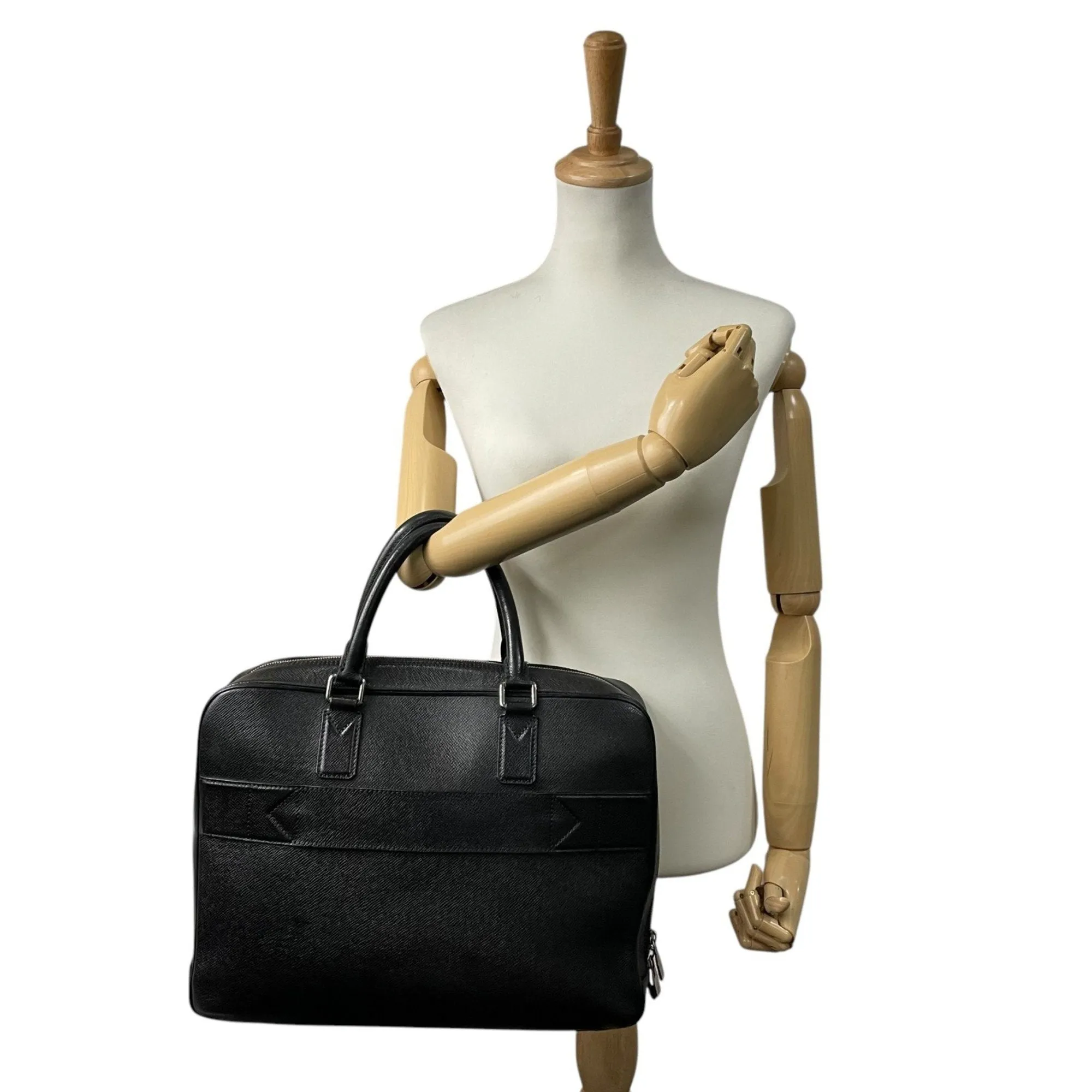 Louis Vuitton Ardoise Noir Leather Tote Bag (Pre-Owned)