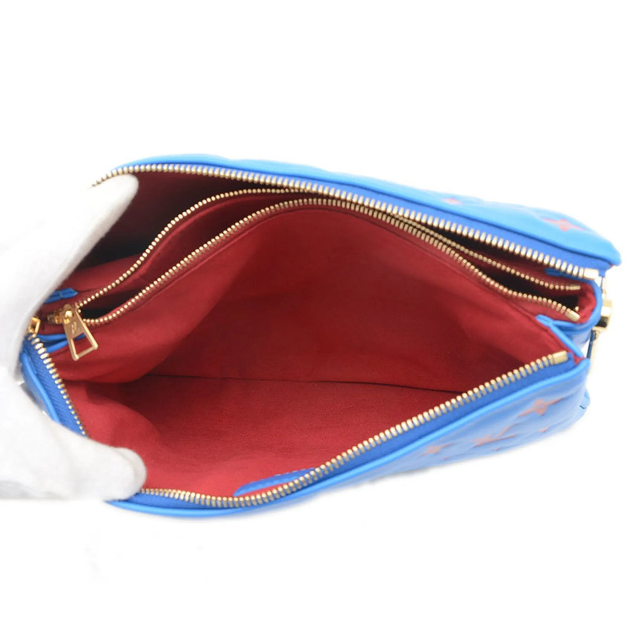 Louis Vuitton blue Color Leather Shoulder Bag (Pre-Owned)