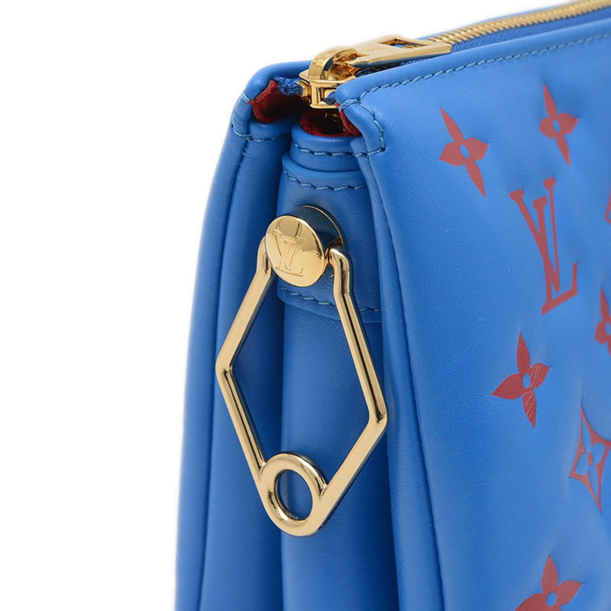 Louis Vuitton blue Color Leather Shoulder Bag (Pre-Owned)