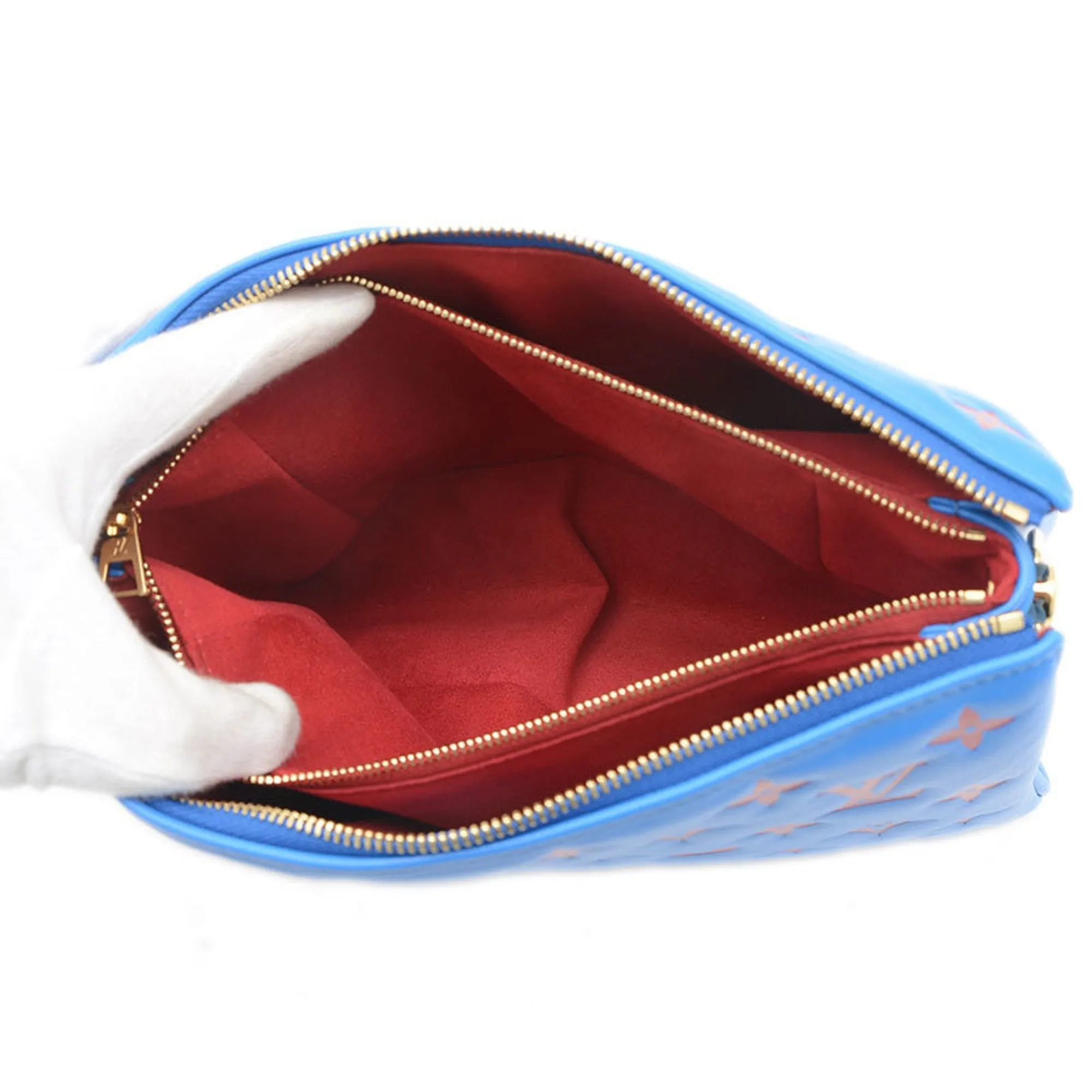 Louis Vuitton blue Color Leather Shoulder Bag (Pre-Owned)