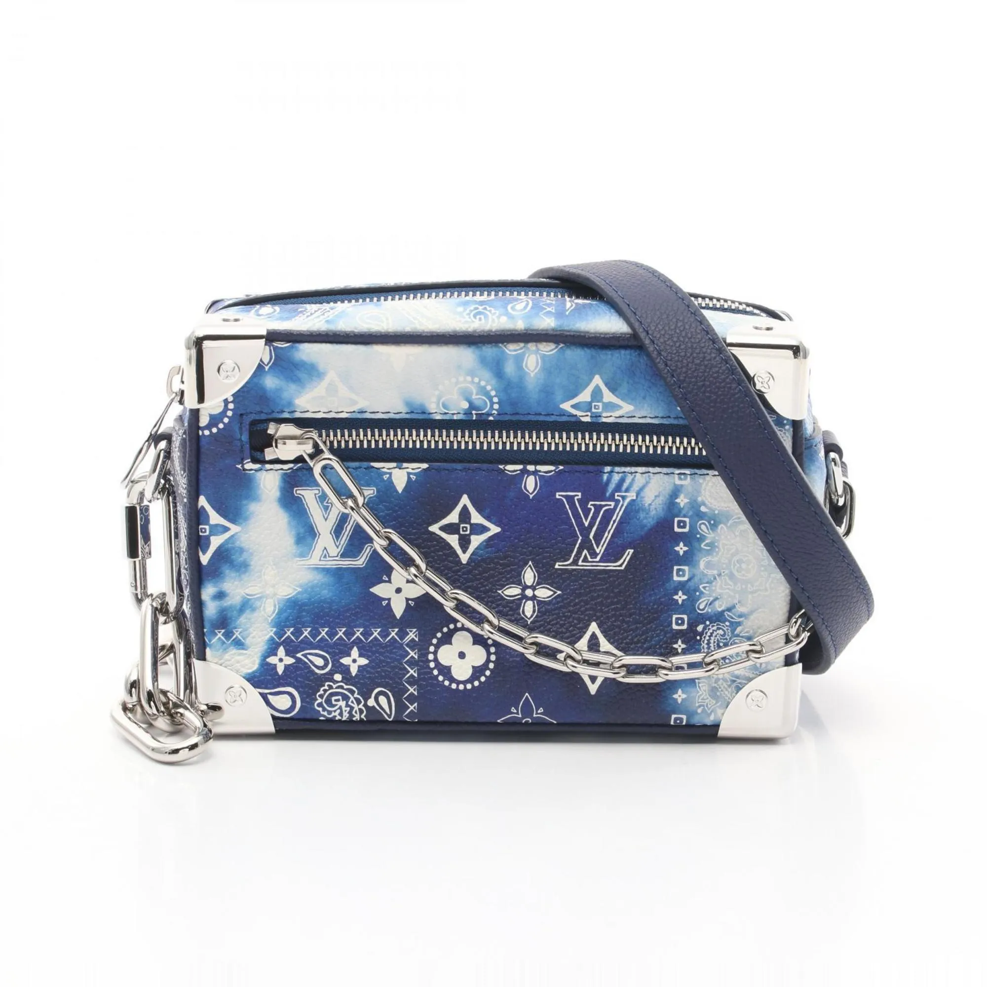 Louis Vuitton blue Navy Coated Canvas Pvc Leather Monogram Shoulder Bag (Pre-Owned)