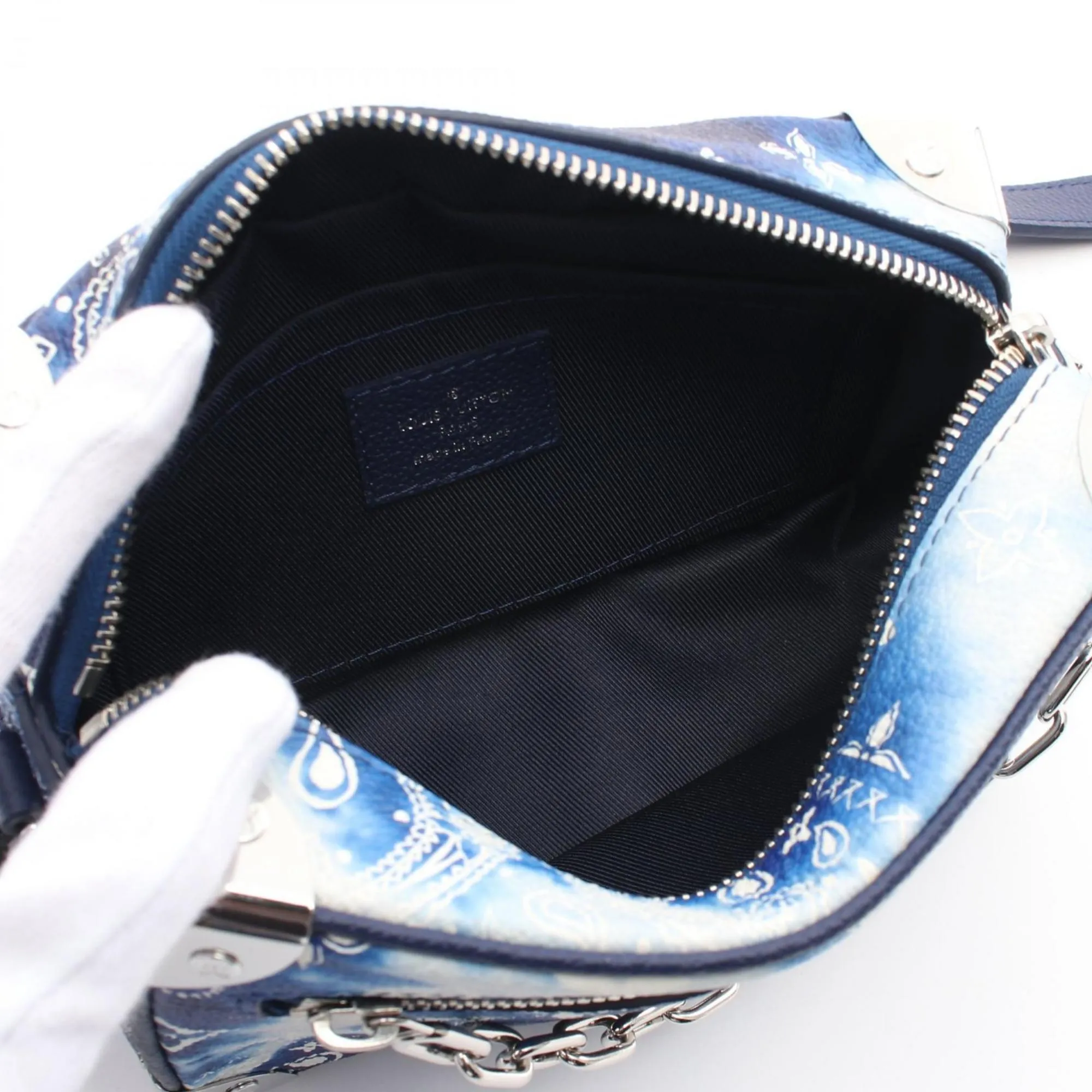 Louis Vuitton blue Navy Coated Canvas Pvc Leather Monogram Shoulder Bag (Pre-Owned)