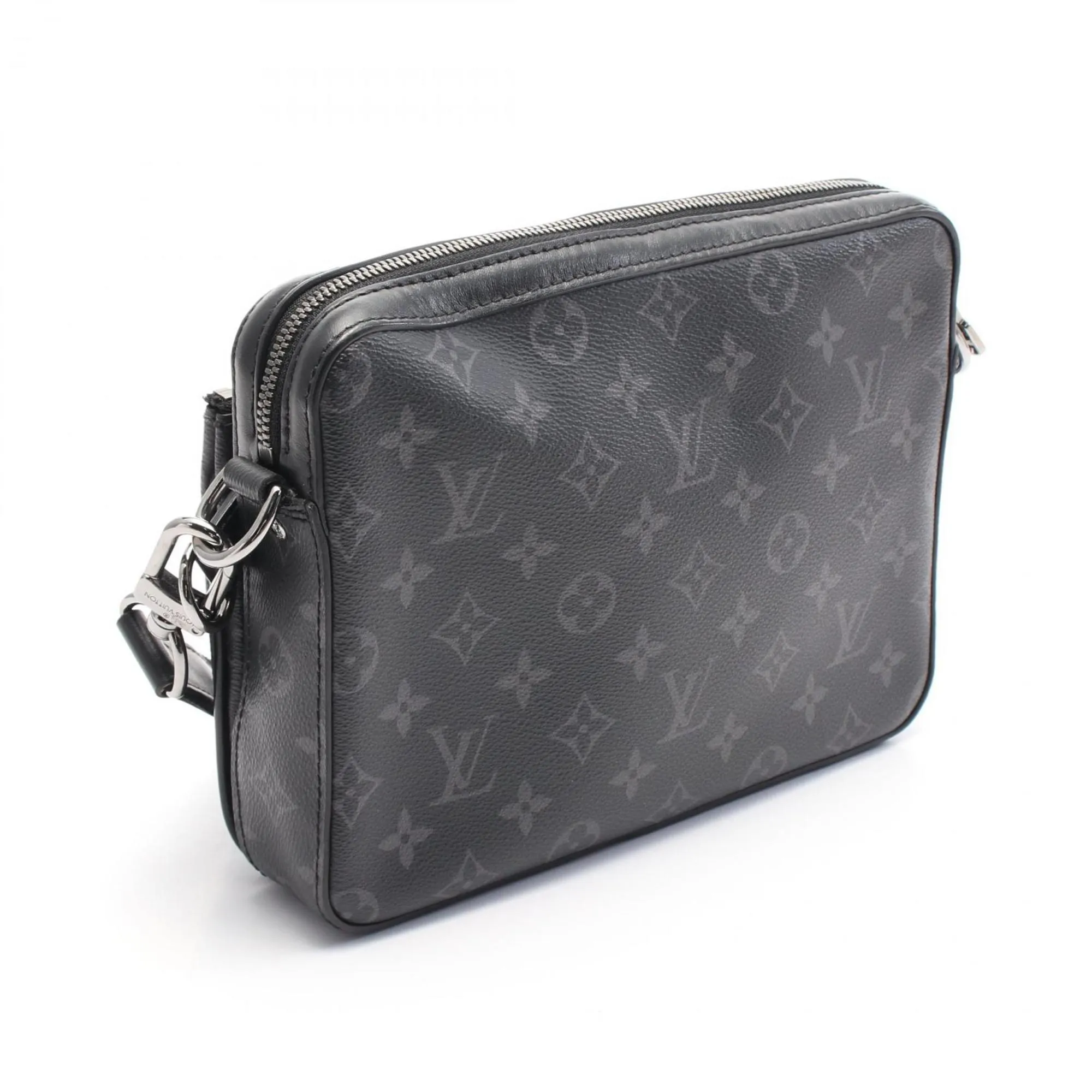 Louis Vuitton  Coated Canvas Pvc Monogram Eclipse Leather Shoulder Bag (Pre-Owned)