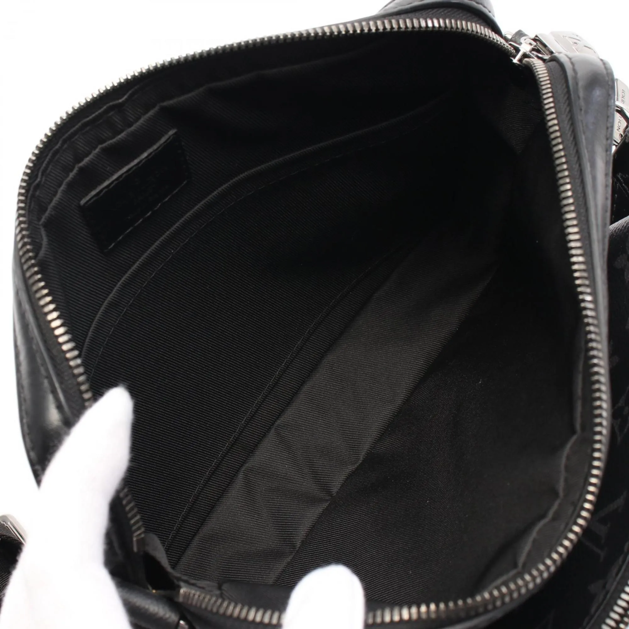 Louis Vuitton  Coated Canvas Pvc Monogram Eclipse Leather Shoulder Bag (Pre-Owned)
