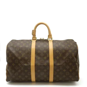 Louis Vuitton Keepall 45 Canvas Travel Bag (Pre-Owned)