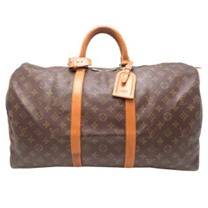 Louis Vuitton Keepall 50 Canvas Travel Bag (Pre-Owned)