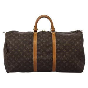 Louis Vuitton Keepall 55 Canvas Travel Bag (Pre-Owned)