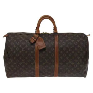 Louis Vuitton Keepall 55 Canvas Travel Bag (Pre-Owned)