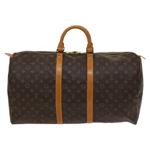 Louis Vuitton Keepall 55 Canvas Travel Bag (Pre-Owned)