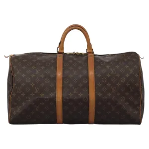 Louis Vuitton Keepall 55 Canvas Travel Bag (Pre-Owned)