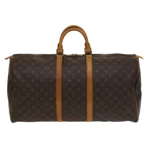 Louis Vuitton Keepall 55 Canvas Travel Bag (Pre-Owned)