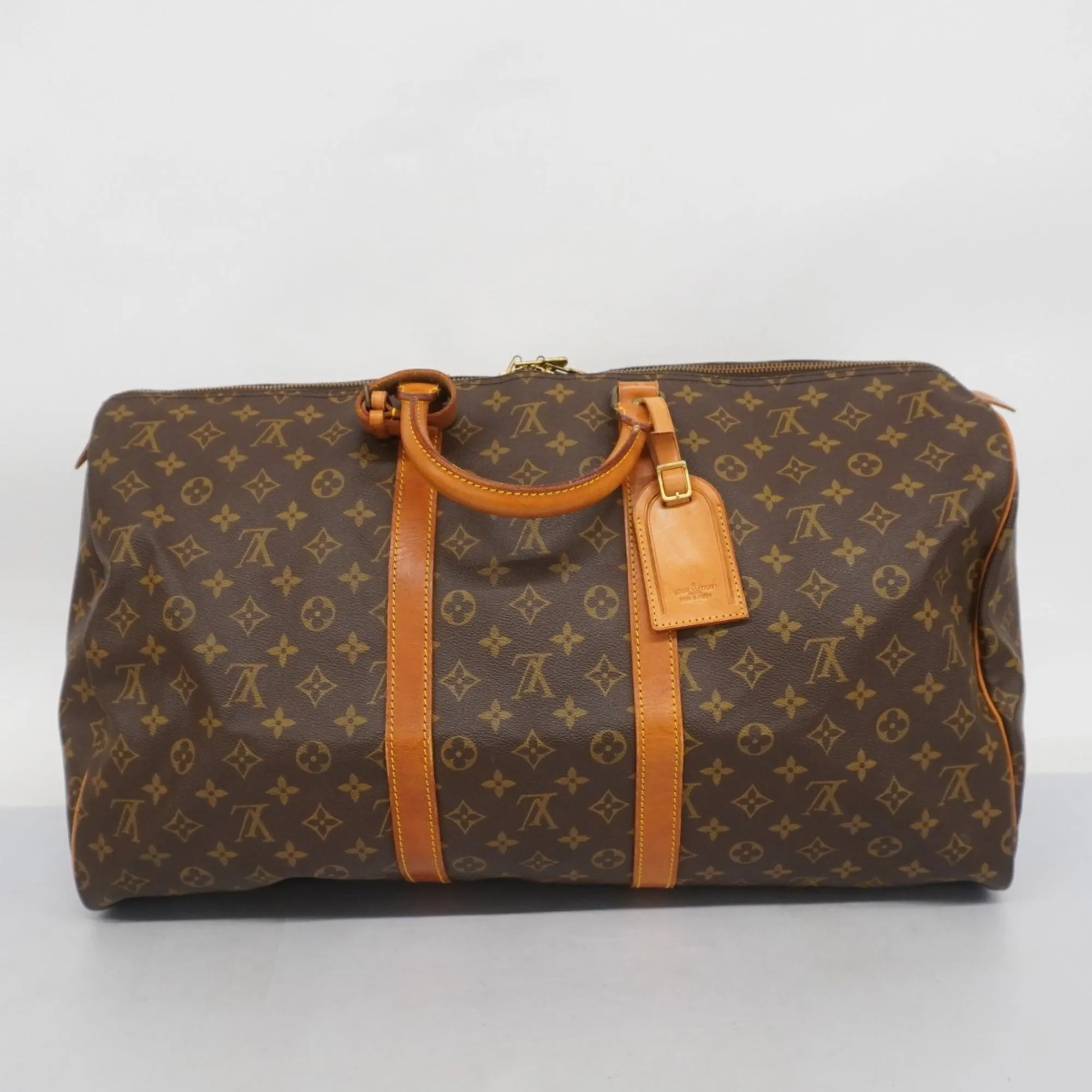Louis Vuitton Keepall 55 Canvas Travel Bag (Pre-Owned)